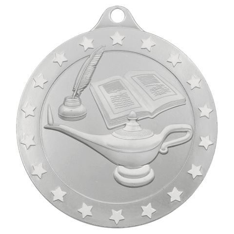 Lamp of Knowledge Radiance Medal - Silver