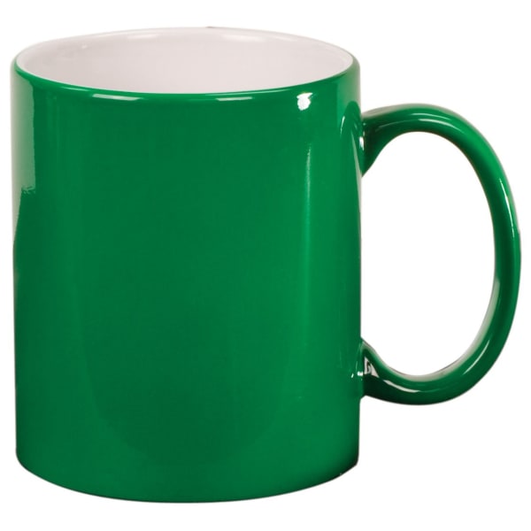 Green 11 oz. Round Ceramic Mug