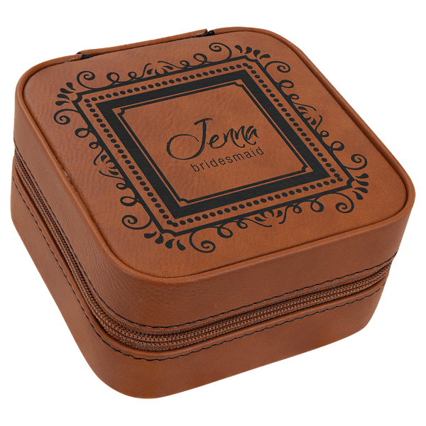 Rawhide Leatherette Travel Jewelry Box