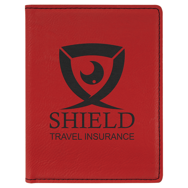 Red Leatherette Passport Holder