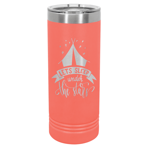 Coral 22 oz. Skinny Tumbler with Slider Lid