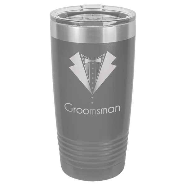 Dark Gray 20 oz. Ringneck Tumbler with Clear Lid