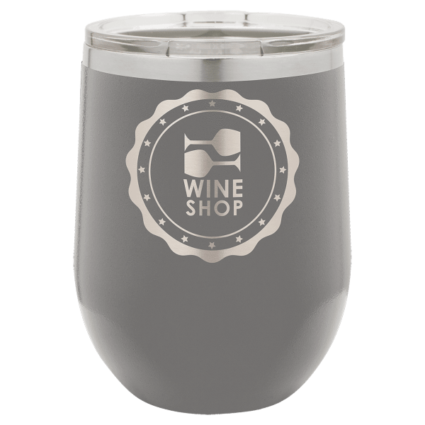 Dark Gray 12 oz. Stemless Tumbler