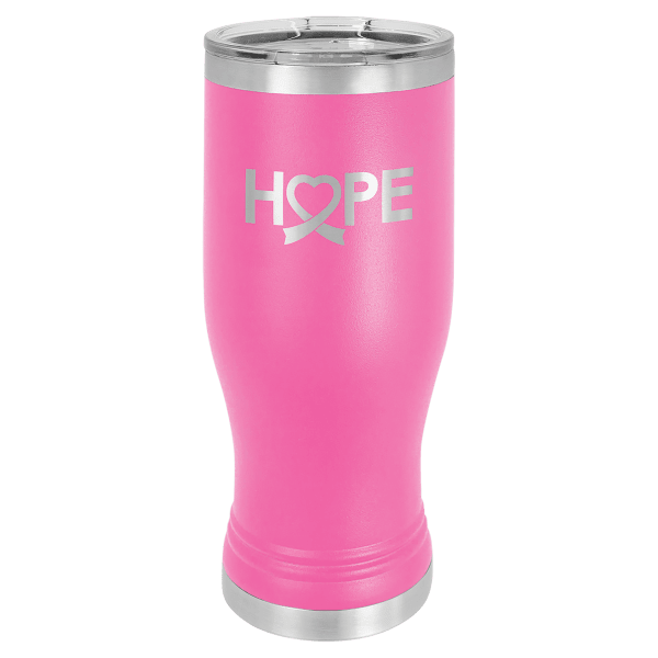 Pink 20 oz. Pilsner with Clear Lid