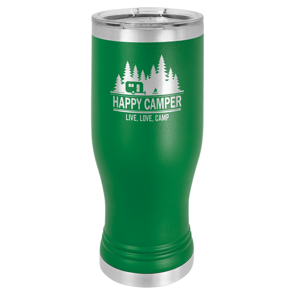 Green 20 oz. Pilsner with Clear Lid