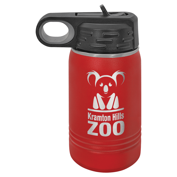 Red 12 oz. Powder Coated Water Bottle