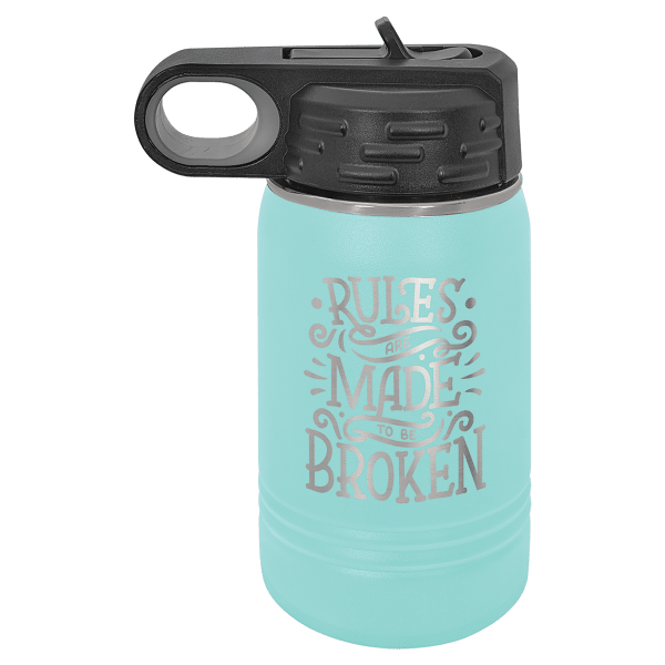 Teal 12 oz. Powder Coated Water Bottle