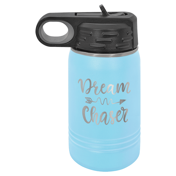 Light Blue 12 oz. Powder Coated Water Bottle
