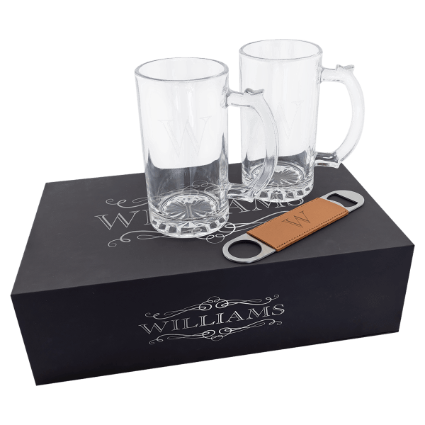 Lazerburst Beer Set with Two 14 oz. Pilsner Glasses