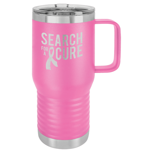 Pink 20 oz. Travel Mug with Clear Slider Lid