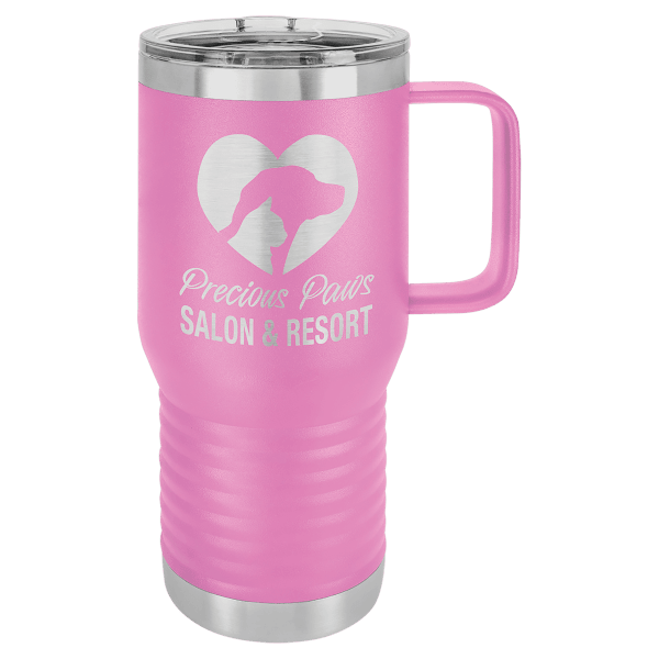 Light Purple 20 oz. Travel Mug with Clear Slider Lid
