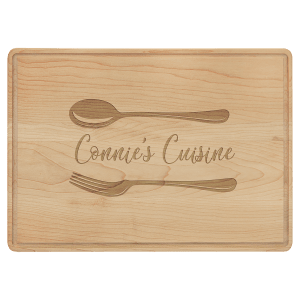 13 3/4 x 9 3/4 Maple Cutting Board with Drip Ring