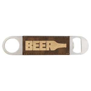 Rustic/Gold Leatherette Bottle Opener