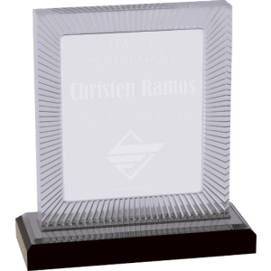 Silver Carved Rectangle Impress Acrylic