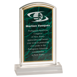 GREEN MARBLEIZED ACRYLIC