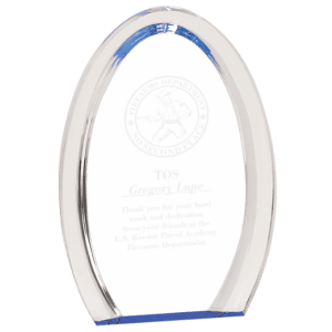 BLUE OVAL HALO ACRYLIC