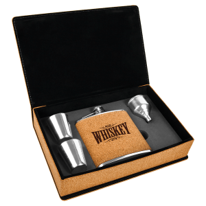 Cork 6 oz. Flask Set