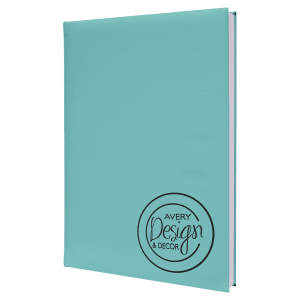 Teal Leatherette Sketch Book with White Unlined Paper