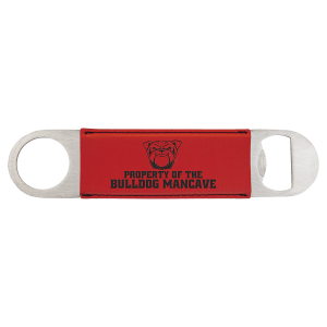 Red Leatherette Bottle Opener