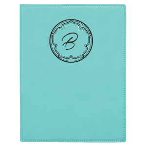 White synthetic leather with baby blue CD monogram print – logofabrics