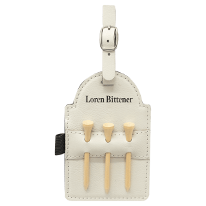 Leather Luggage Tag/Golf Bag Tag - LaserSketch Ltd.