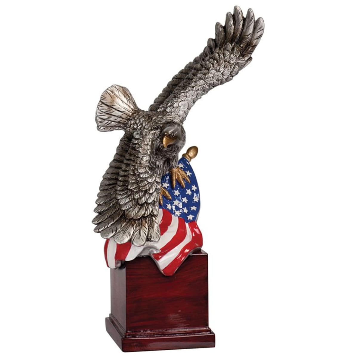 10 1/4" Eagle and Flag on Resin Base