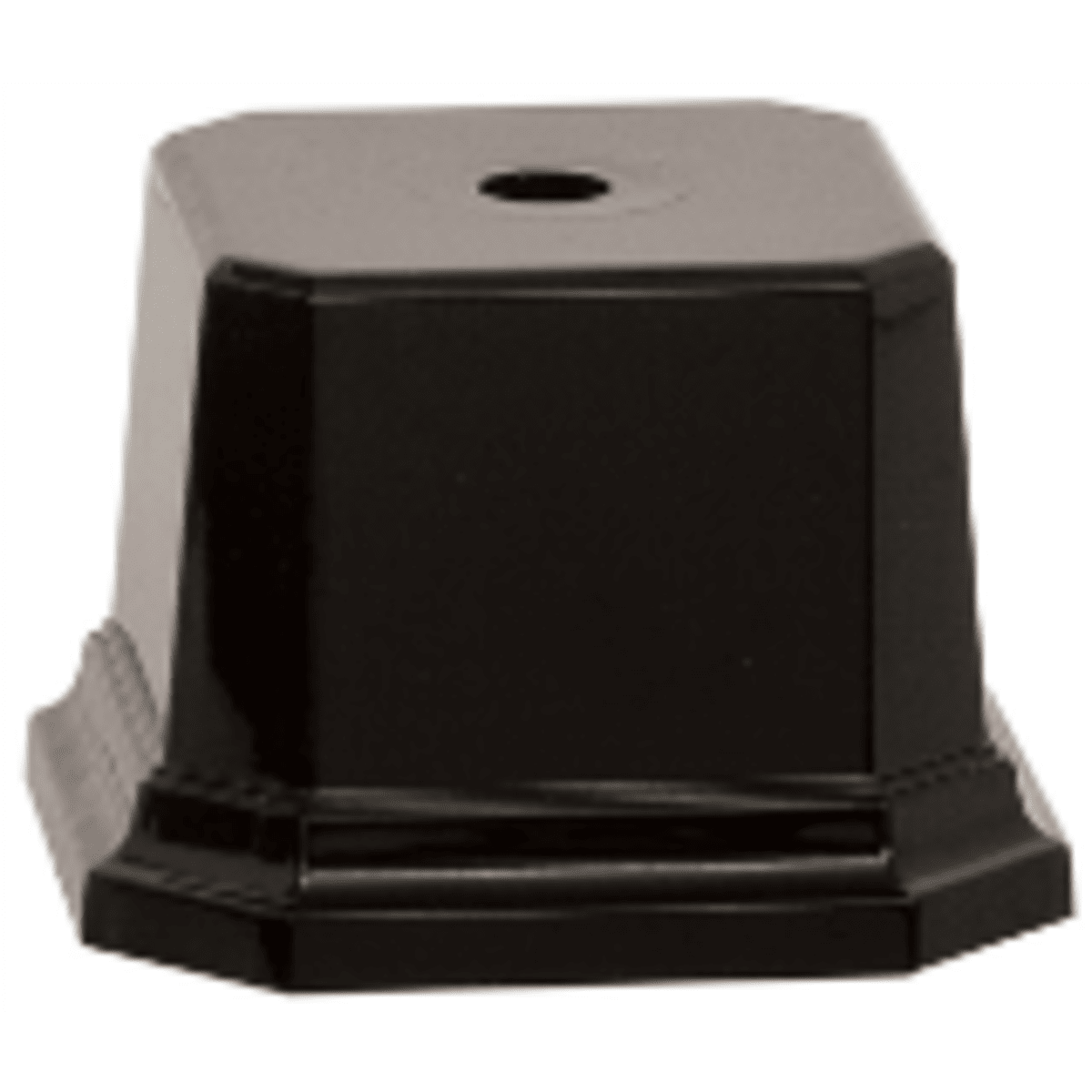 3 1/8" x 3 1/8" Gloss Black Weighted Plastic Base with Clipped Corners
