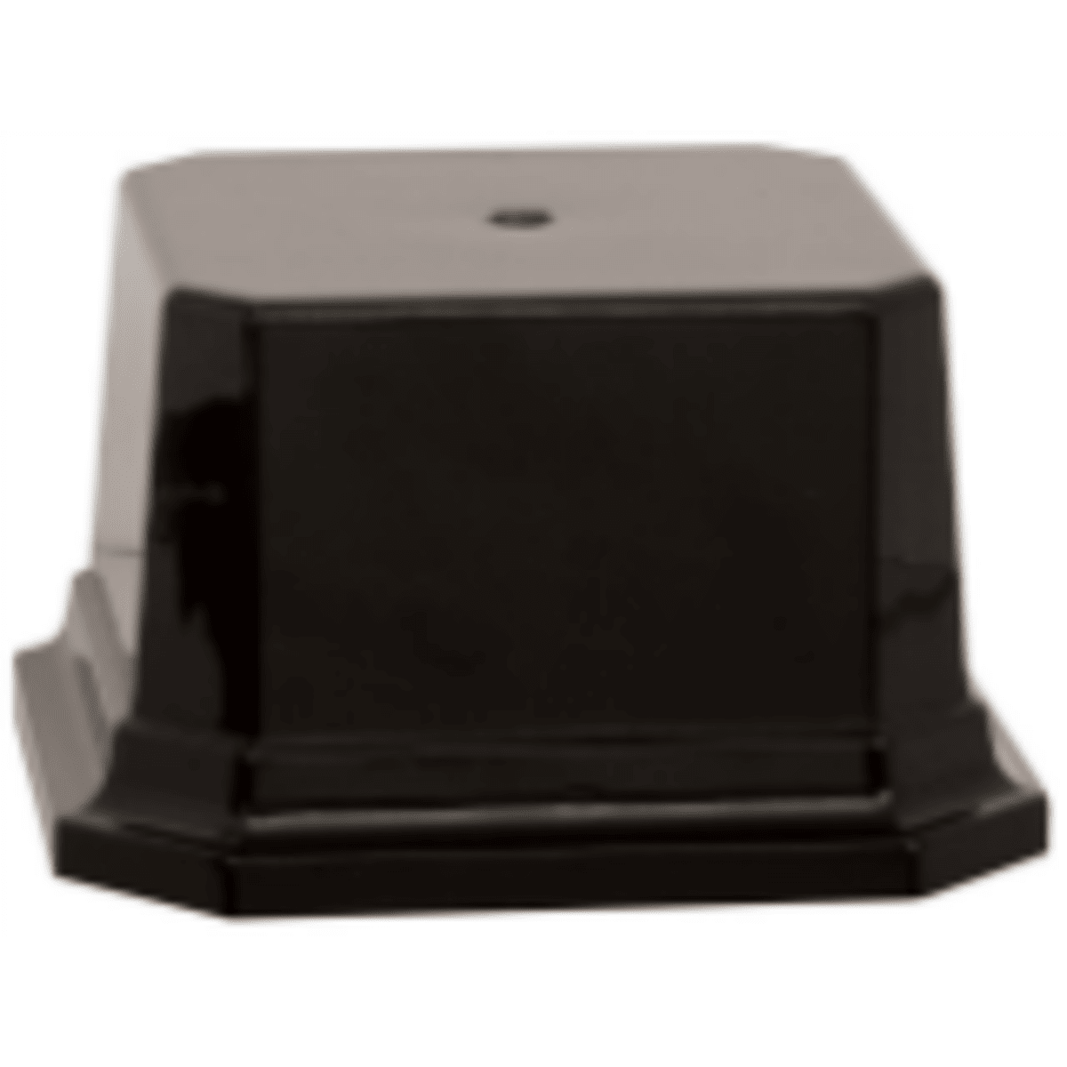 7 1/8" x 7 1/8" Gloss Black Weighted Plastic Base with Clipped Corners