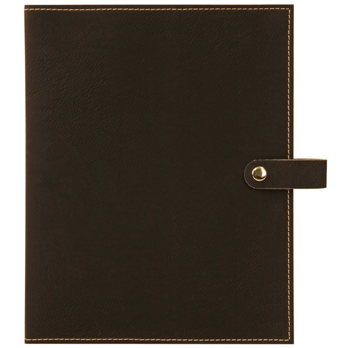 6 1/2" x 8 3/4" Black/Gold Leatherette Book/Bible Cover with Snap
