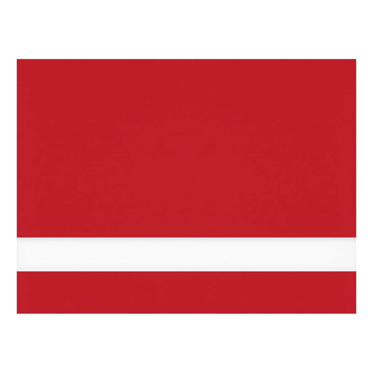 12" x 24" x 1/16" Red/White Matte Duets Laser XT Plastic