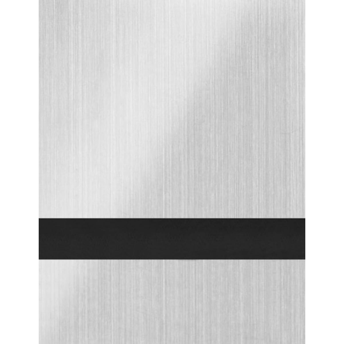 24" x 49" x 1/16" Brushed Silver/Black Duets with Clear-Guard Laser