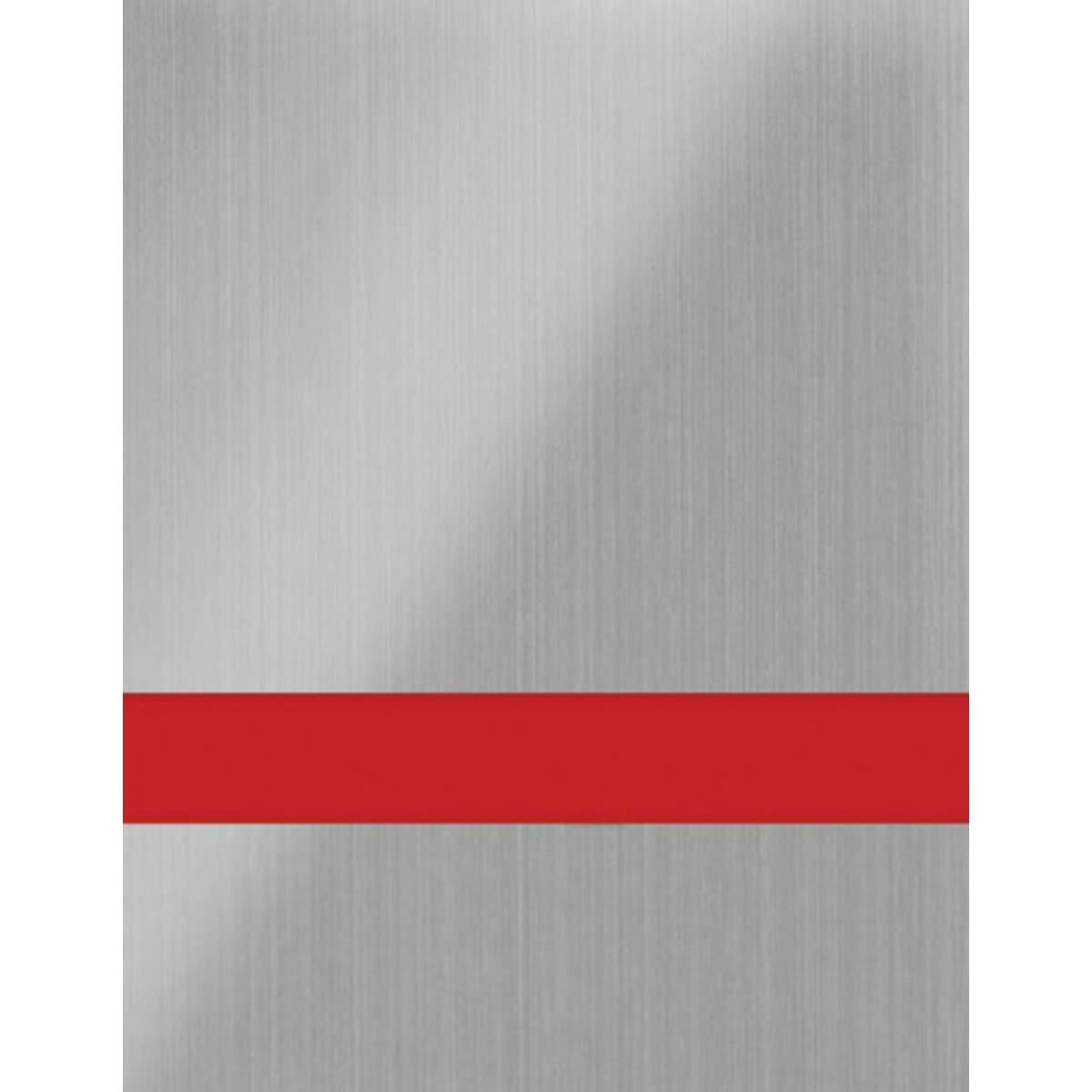 24" x 24" x 1/16" Brushed Stainless/Red Gemini Duets Laser XT Plastic