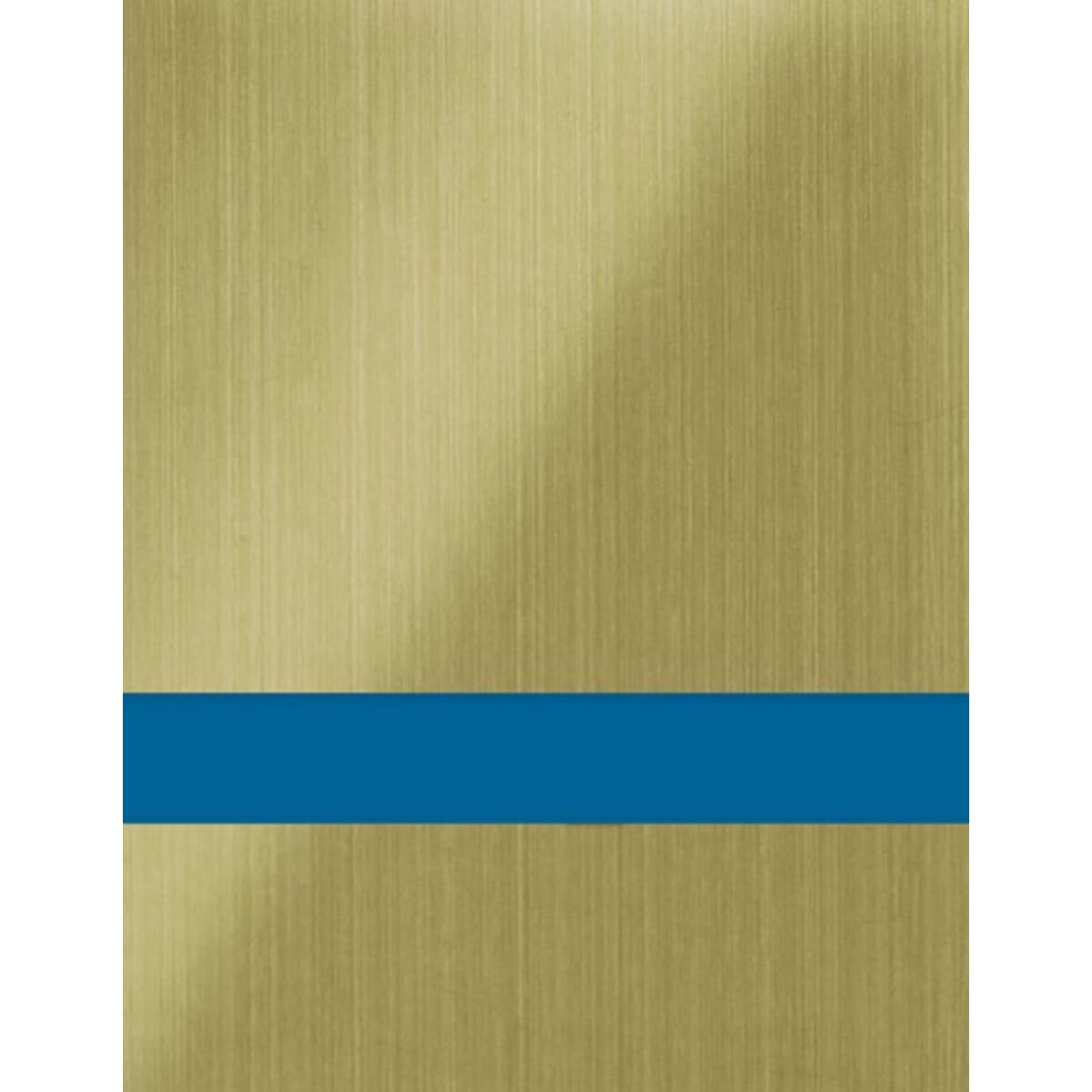12" x 24" x 1/16" Brushed Old Gold/Blue Gemini Duets Laser XT Plastic