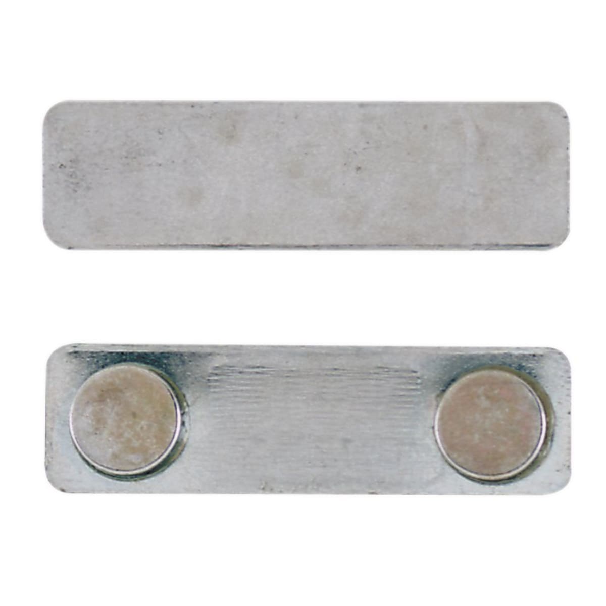 1 3/4" x 1/2" Metal 2-Post Magnet with Adhesive