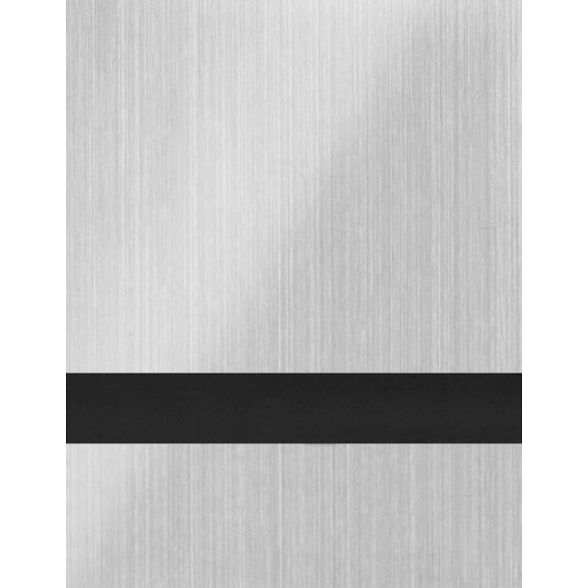 24" x 49" x 1/16" Brushed Aluminum/Black Duets Rotary Indoor Metal