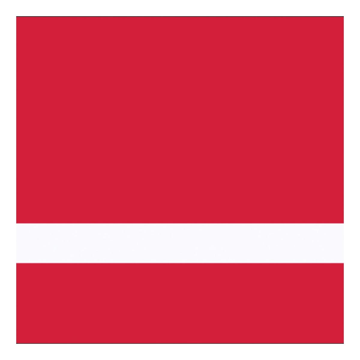 24" x 24" x 1/16" Matte Red/White Gemini Duets Selects