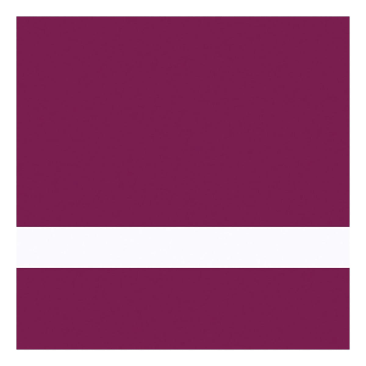 24" x 24" x 1/16" Brushed Satin Burgundy/White Gemini Duets Select