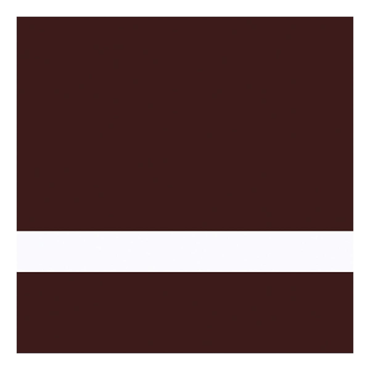 24" x 49" x 1/8" Three Ply Chocolate Brown/White/Chocolate Brown