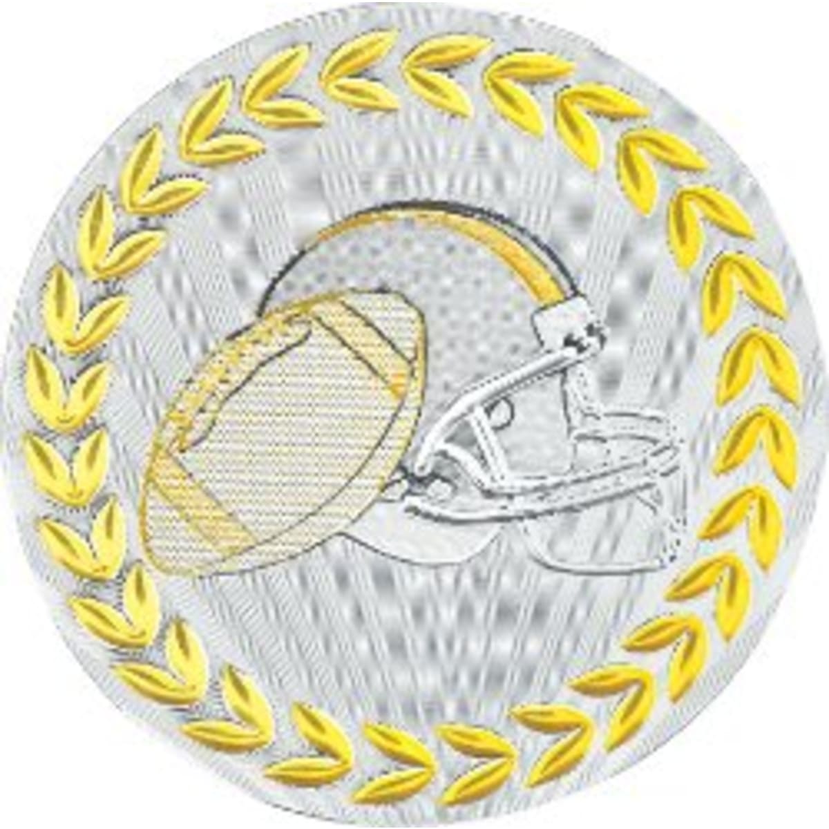 2" Metallic Football Mylar
