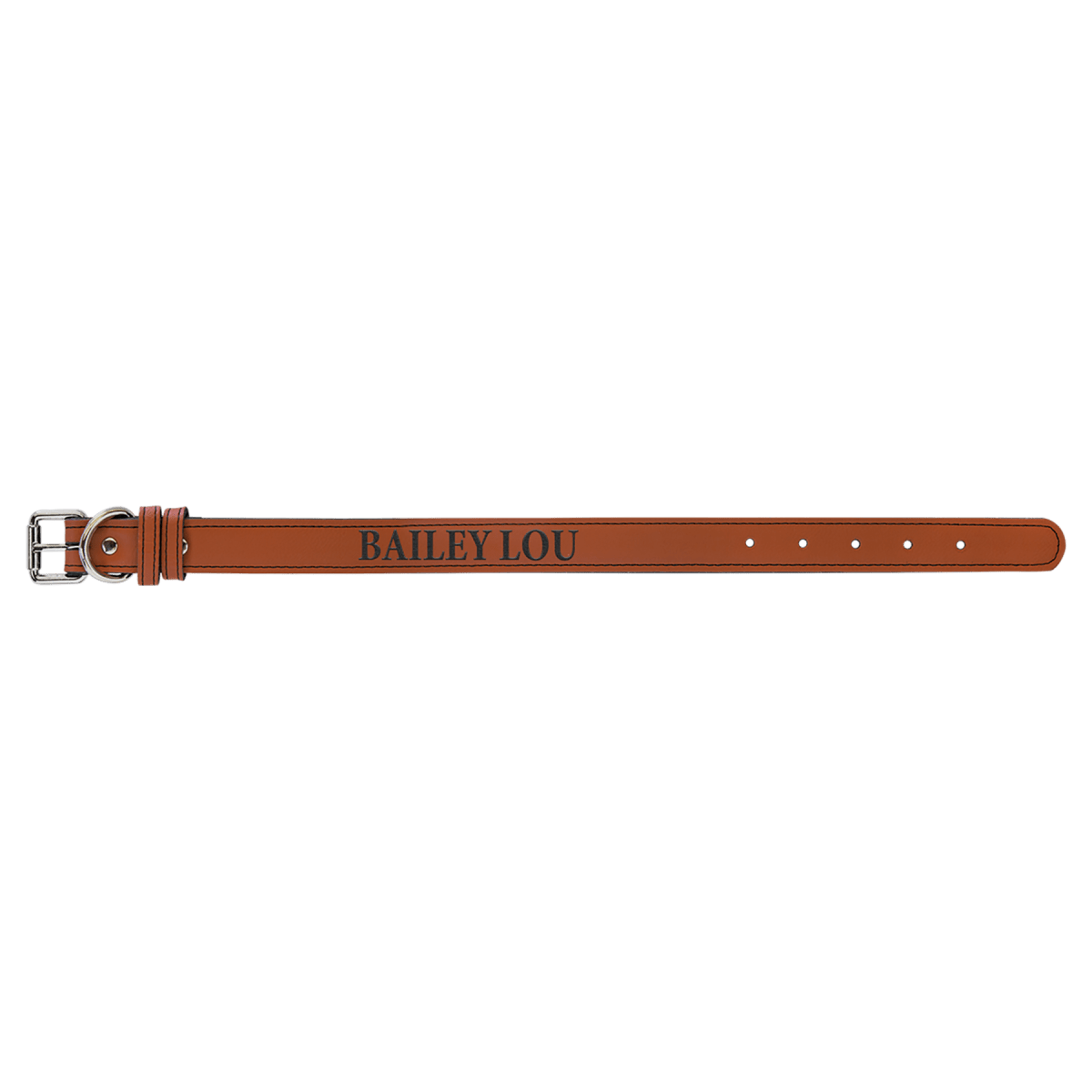 Small 15" x 3/4" Rawhide Laserable Leatherette Dog Collar