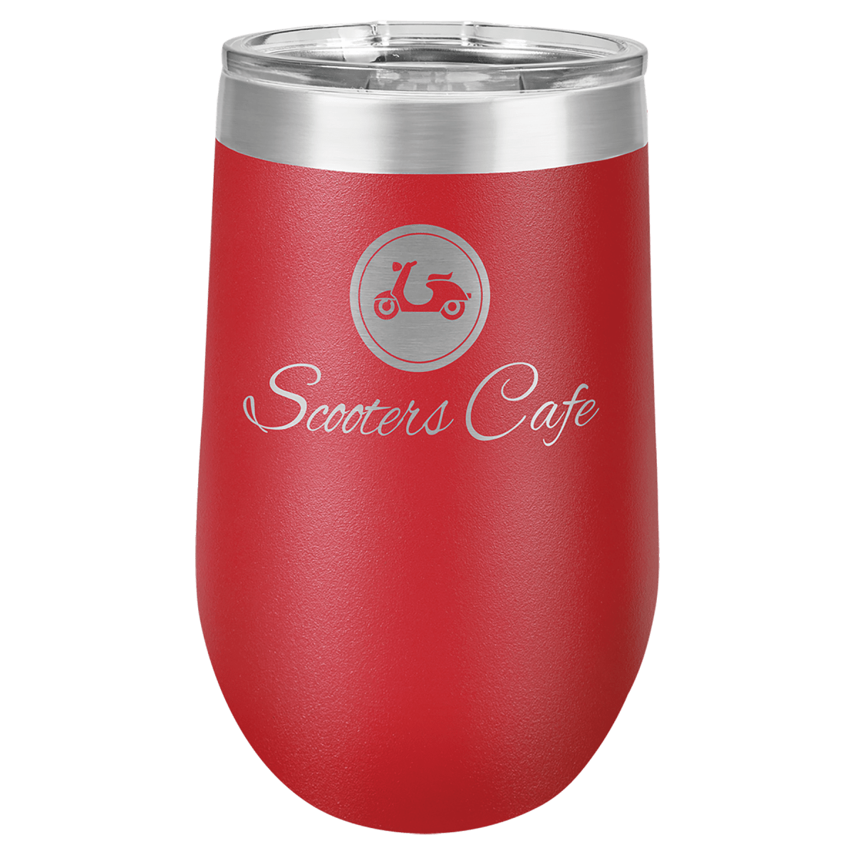 Polar Camel 16 oz. Red Stemless Wine Tumbler with Standard Lid