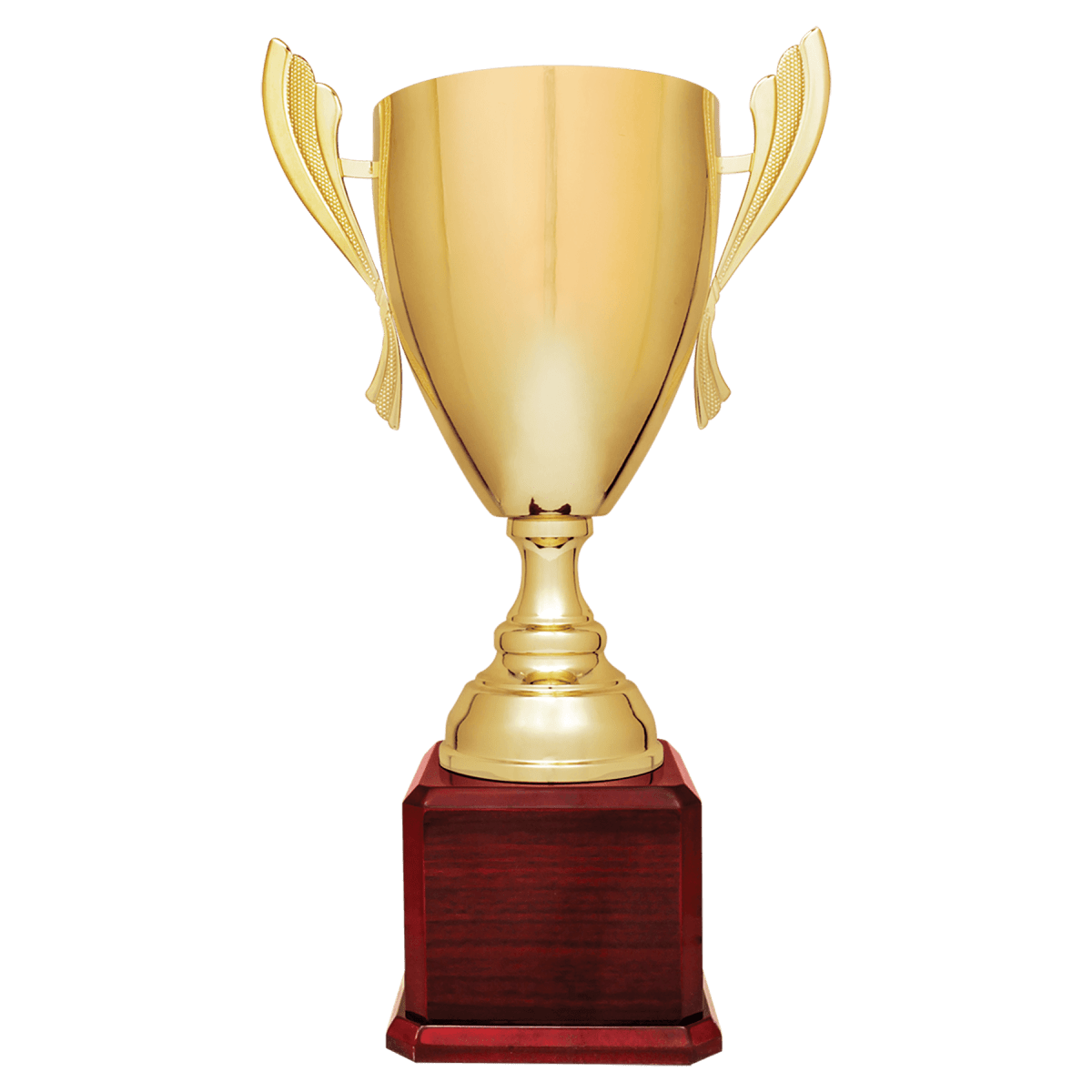 22" Gold Completed Metal Cup Trophy on Rosewood Royal Piano Finish