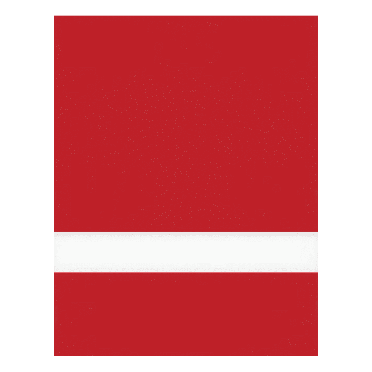 24" x 49" x 1/16" Red/White Matte Duets Rotary Indoor Plastic