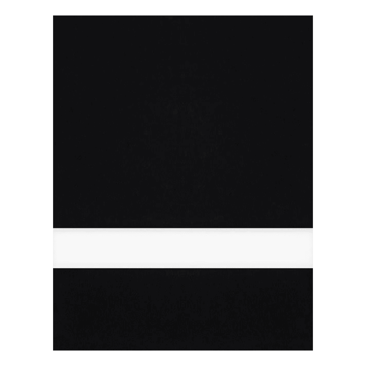 12" x 24" x 1/16" Black/White Matte Duets Rotary Indoor Plastic
