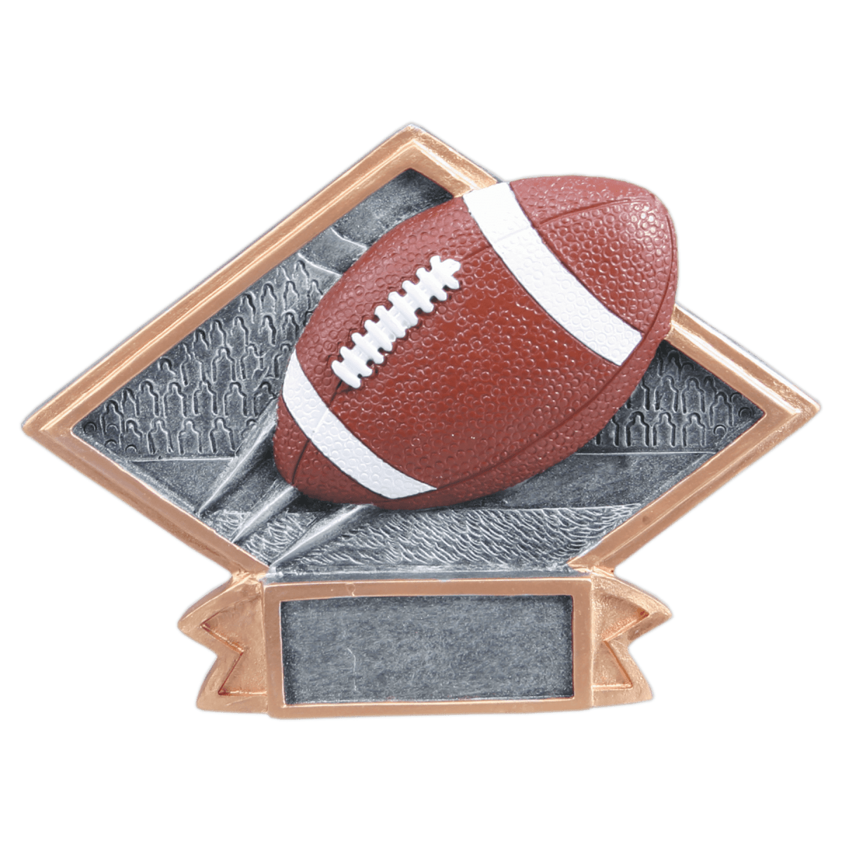 6" x 4 1/2" Football Diamond Plate Resin