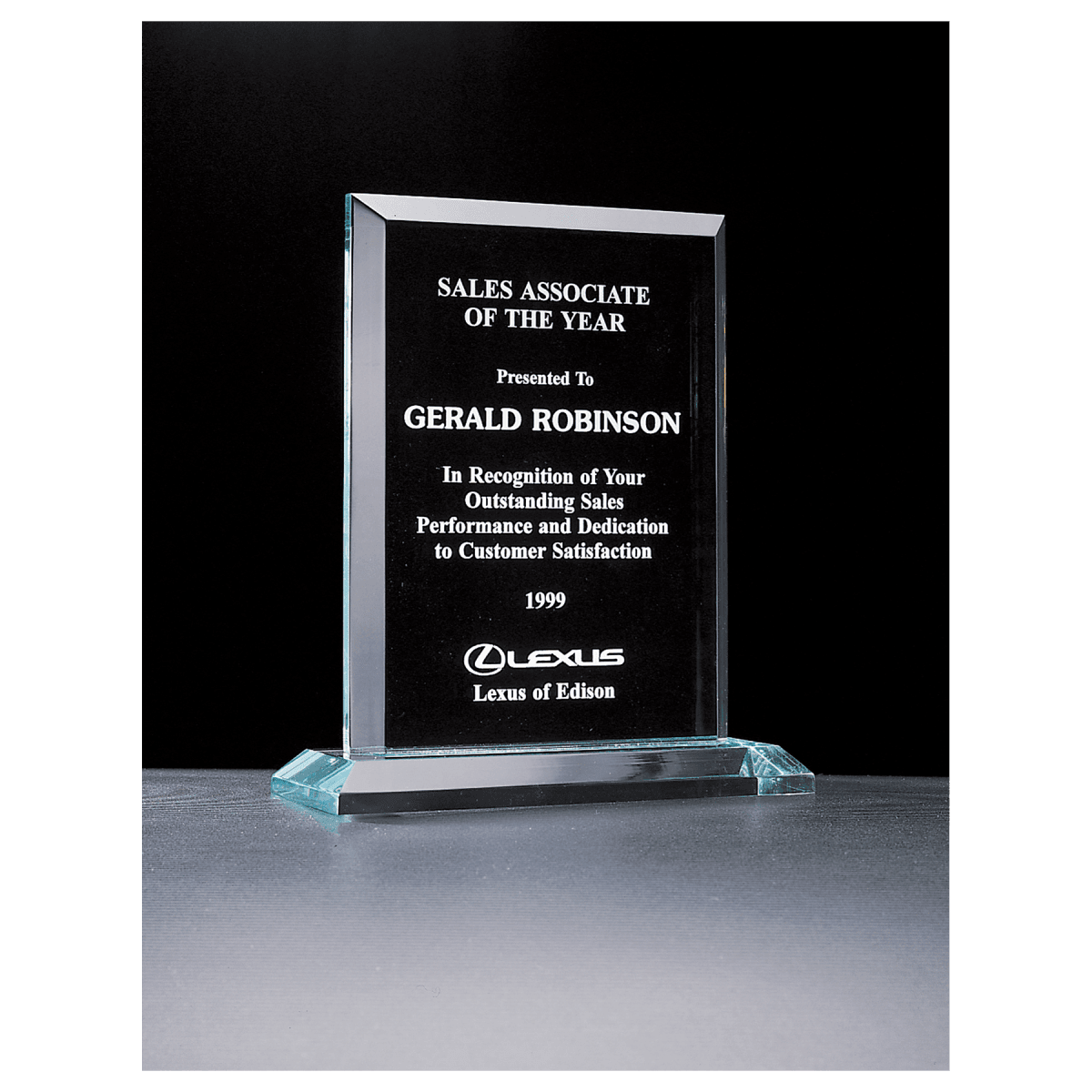 9" x 10 1/4" Apex Series Jade Acrylic Award