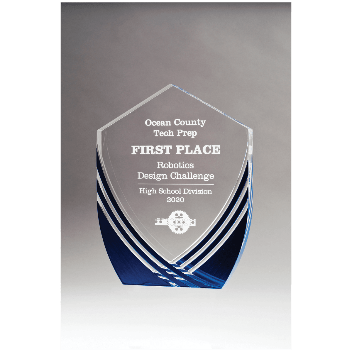 5 3/4" x 7 1/2" Shield Series Clear Acrylic with Polished Score Lines