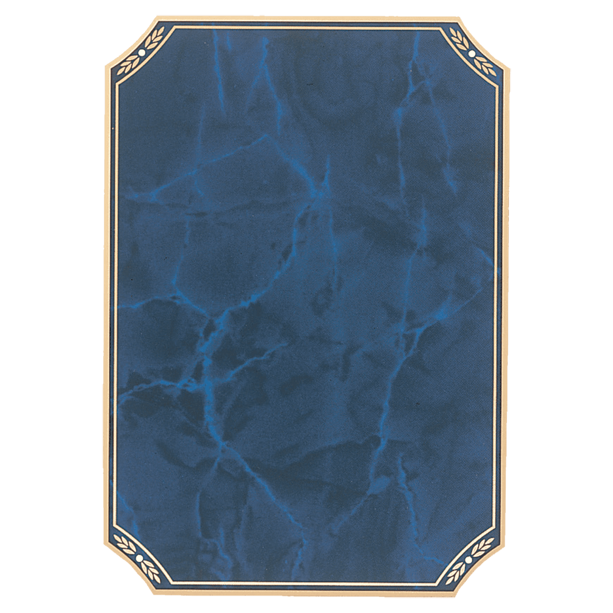 6" x 8 1/2" Airflyte Brass Plated Steel Sapphire Marble Notched