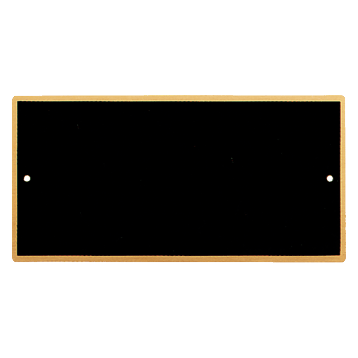 2 3/8" x 5 1/4" Black Laserable Brass Plate with Gold Border Rounded