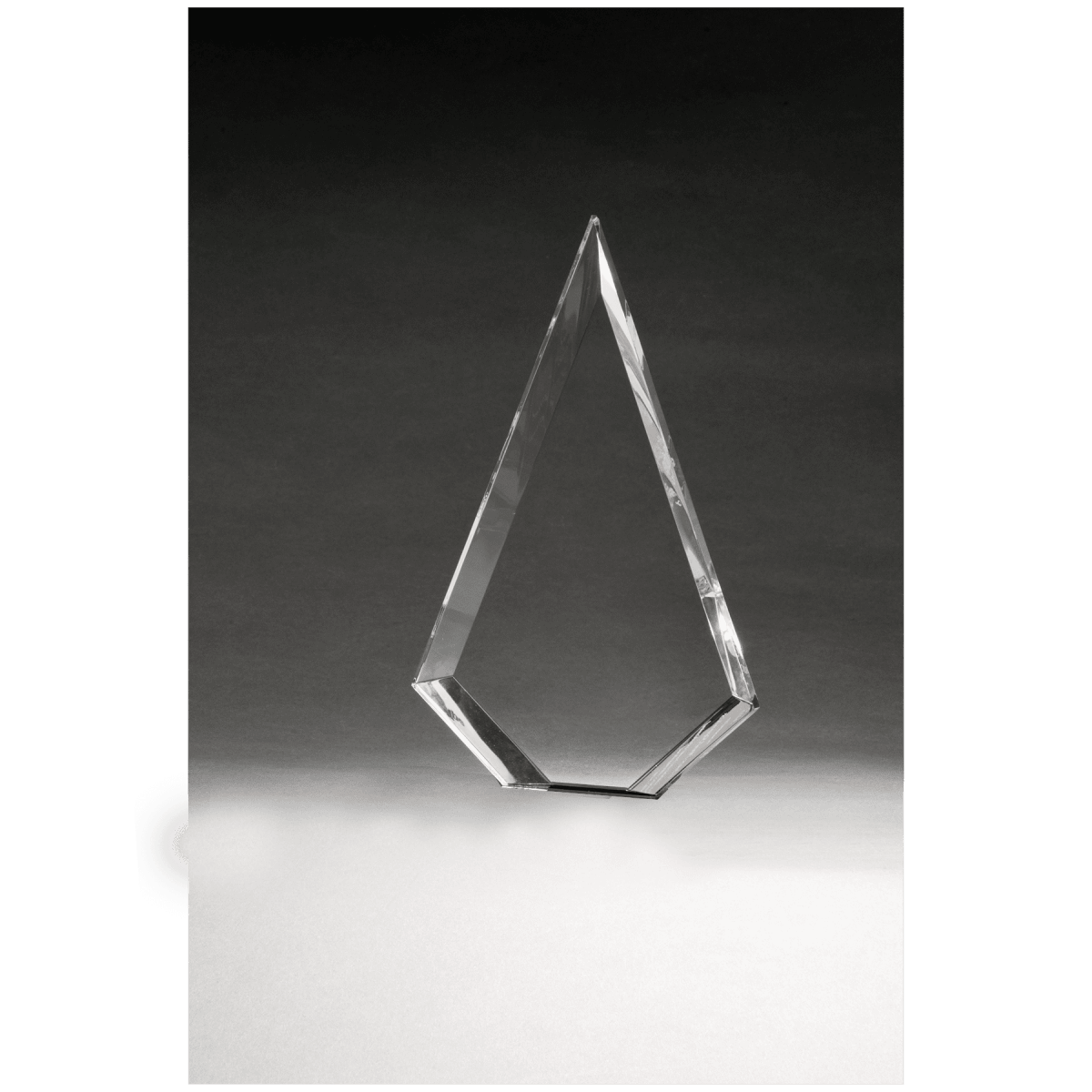 8 1/2" Arrow Series Clear Acrylic with Blue Highlights-Upright Only